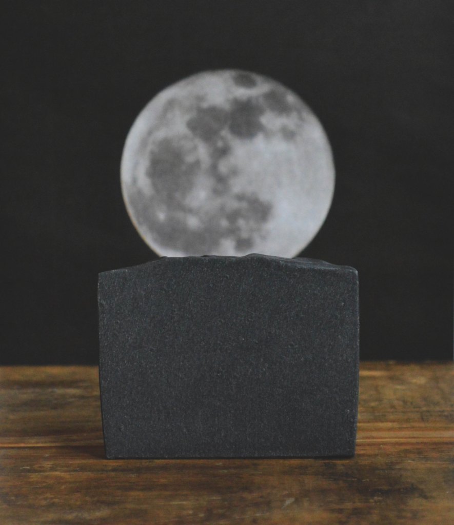 Midnight Soap | Activated Bamboo Charcoal, Unscented, All Natural Bar, Handmade, Cold Process, Fragrance Free, Black, Detox, Face and Body