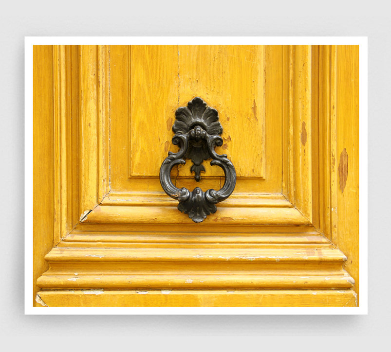 Paris photography - Door handle (yellow) - Giclee Art Print,Home decor,Fine art photography,Paris decor,Art print,Art Poster,Gift idea,Wall de tubiduPHOTO