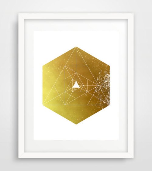 Printable hexagonal, Gold Hexagon print, Hexagon Poster, Geometric Wall Art, Geometric Art Print, Geometric Art, Scandinavian art de Ikonolexi
