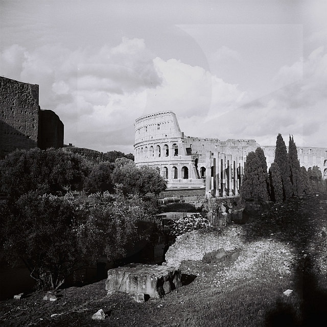 Colosseum, Rome, Analog Art Photography, Black and White Roma, Colosseo, Noir, Monochrome, Italia, Travel Art Photo, Home Decor, Europe de BankoFineArt